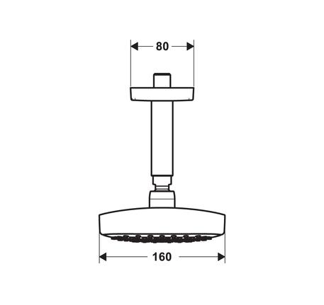 Sen đầu gắn trần Raindance E 300 589.52.613